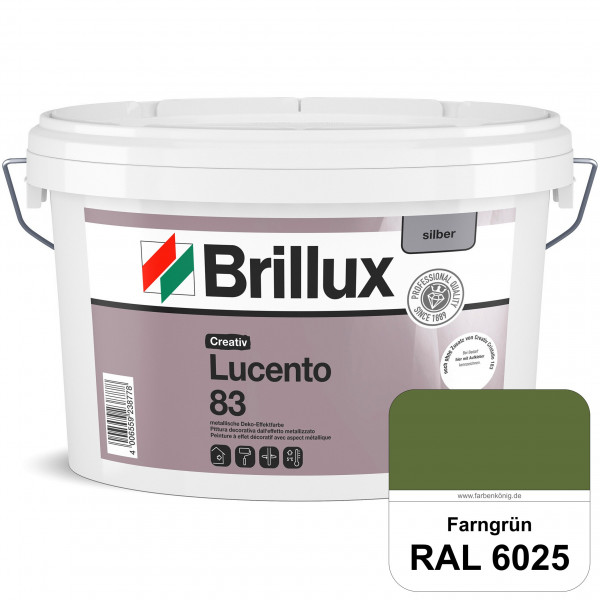 Creativ Lucento 83 (RAL 6025 Farngrün) Strapazierfähige Deko-Effektfarbe mit metallischer Oberfläche