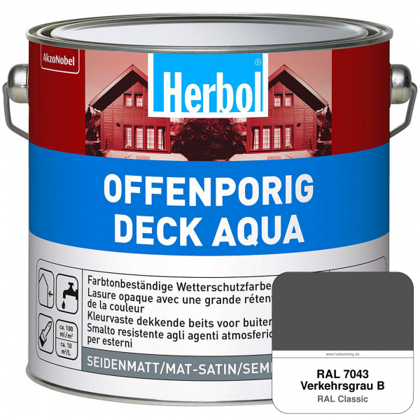 Offenporig-Deck Aqua (RAL 7043 Verkehrsgrau B)