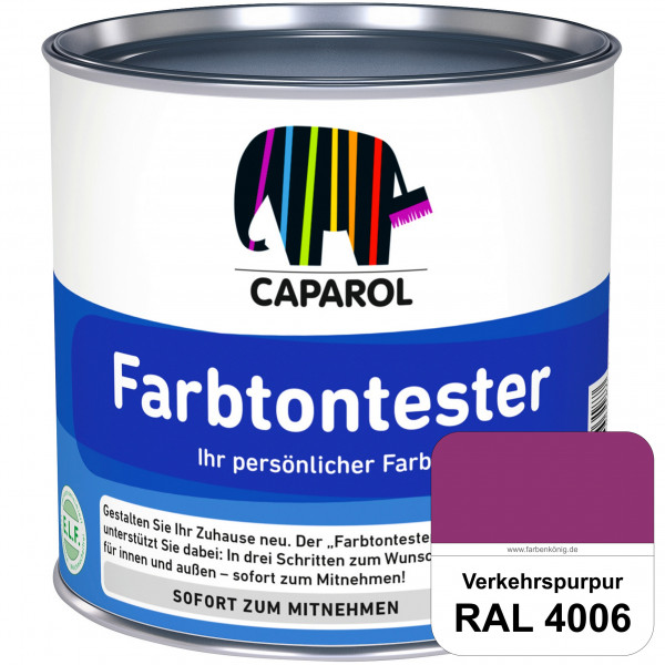 Farbtontester (RAL 4006 Verkehrspurpur) Individuell abgetönte Dispersionsfarbe zum Anlegen von Farbt
