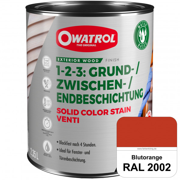 SOLID COLOR STAIN VENTI (RAL 2002 Blutorange)