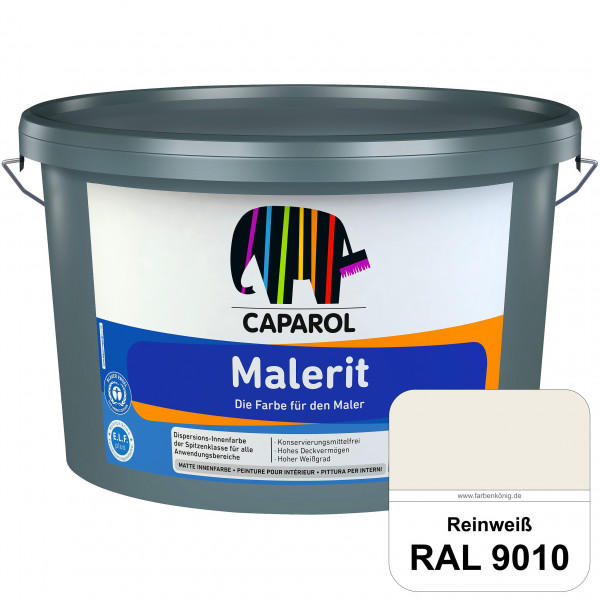 Malerit E.L.F. (RAL 9010 Reinweiß) matte Innenfarbe für Neu- & Renovierungsanstriche