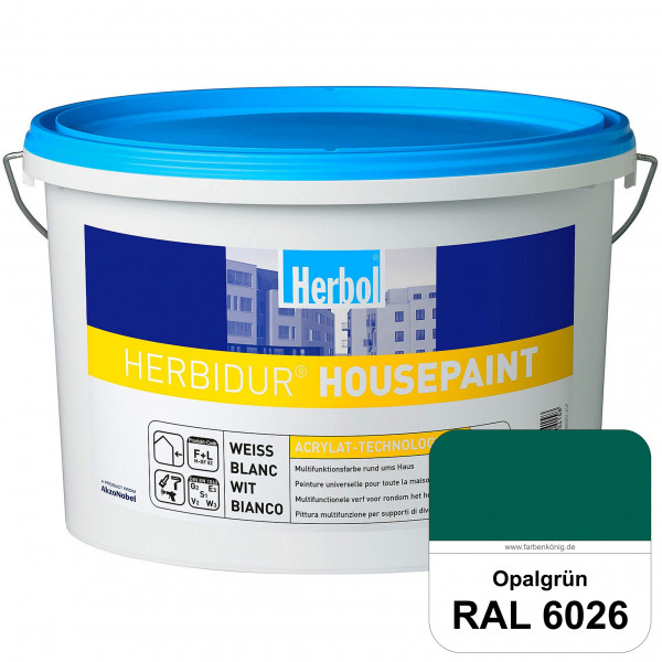 Herbidur Housepaint (RAL 6026 Opalgrün) seidenmatte Reinacrylat-Fassadenfarbe