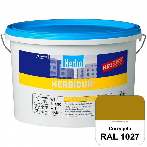 Herbidur (RAL 1027 Currygelb) Reinacrylat-Fassadenfarbe mit Langzeitwetterschutz