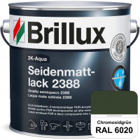 2K-Aqua Seidenmattlack 2388 (RAL 6020 Chromoxidgrün) mechanisch und chemisch hoch belastbar für auße