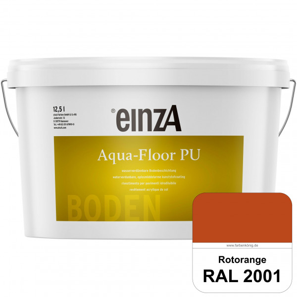einzA Aqua-Floor PU (RAL 2001 Rotorange) seidenglänzender Acryl-PU-Bodenbeschichtung