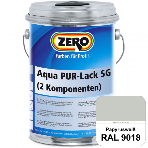 Aqua PUR-Lack SG inkl. Härter (RAL 9018 Papyrusweiß)