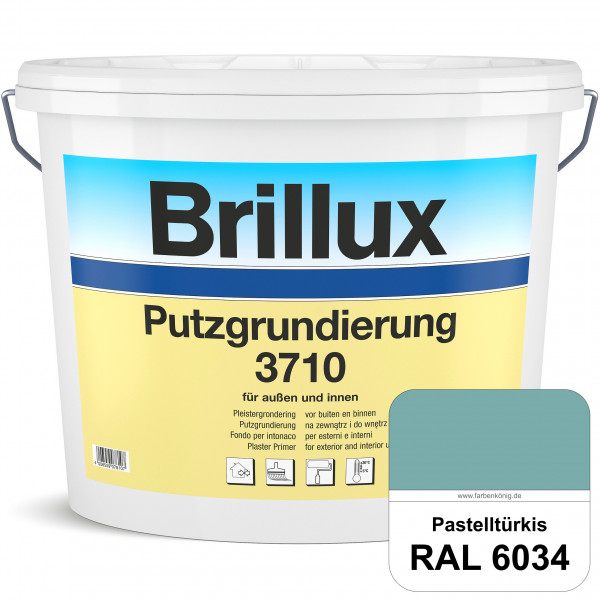 Putzgrundierung 3710 (RAL 6034 Pastelltürkis) Wetterbeständige & quarzhaltige Grundierfarbe auf Disp