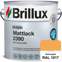 2K-Aqua Mattlack 2390 (RAL 1017 Safrangelb) mechanisch und chemisch hoch belastbar für außen & innen