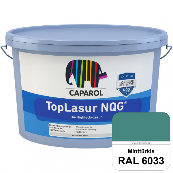 TopLasur NQG® (RAL 6033 Minttürkis) Verarbeitungsfertige Lasur auf Basis der Nano-Quarz-Gitter Techn