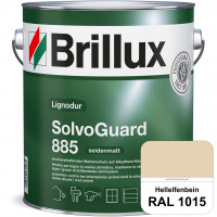 SolvoGuard 885 (RAL 1015 Hellelfenbein) deckende oder lasierende seidenmatte Alkydharz-Holzfarbe für