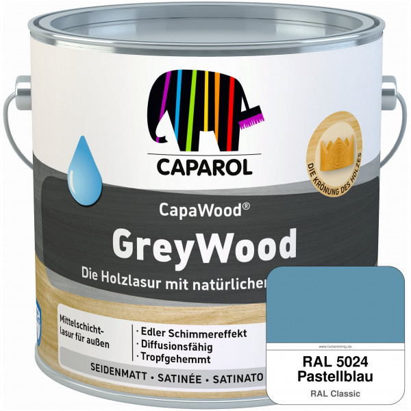 CapaWood® GreyWood (RAL 5024 Pastellblau) - ersetzt Capadur GreyWood