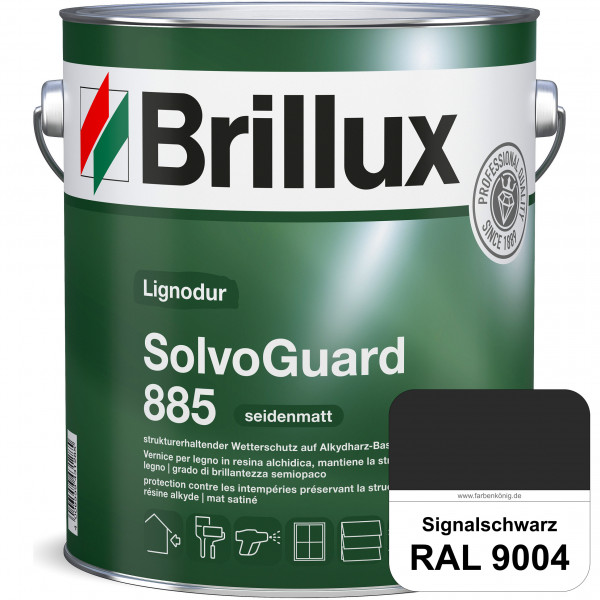SolvoGuard 885 (RAL 9004 Signalschwarz) deckende oder lasierende seidenmatte Alkydharz-Holzfarbe für