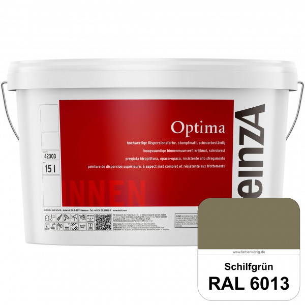 einzA Optima (RAL 6013 Schilfgrün) Stumpfmatte Dispersionsfarbe für hochwertige Anstriche
