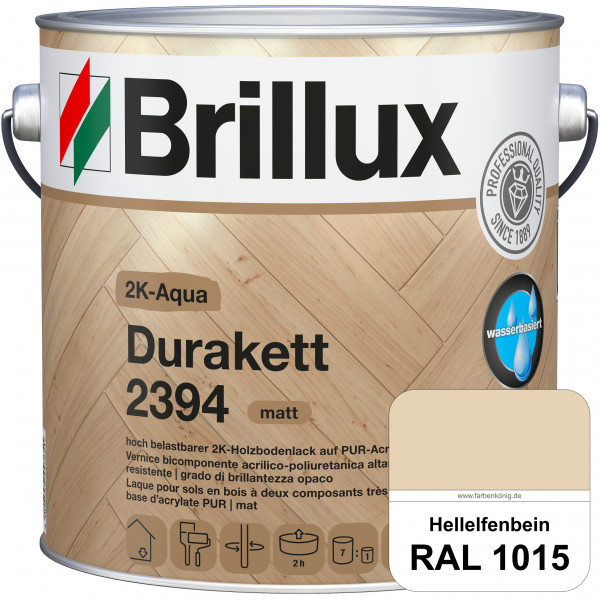 2K-Aqua Durakett 2394 (RAL 1015 Hellelfenbein) Wasserbasierter 2K-Versiegelung für Parkettfußböden,