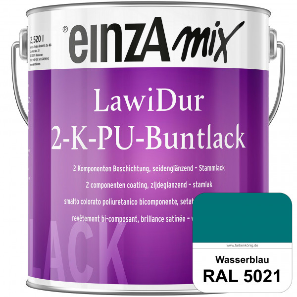 einzA LawiDur 2-K-PU-Buntlack - Seidenglanz (RAL 5021 Wasserblau)