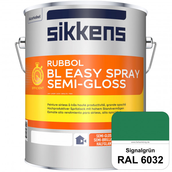 Rubbol BL Easy Spray (RAL 6032 Signalgrün) Seidenglänzender Airlesslack (außen & innen)
