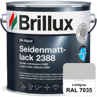 2K-Aqua Seidenmattlack 2388 (RAL 7035 Lichtgrau) mechanisch und chemisch hoch belastbar für außen & 