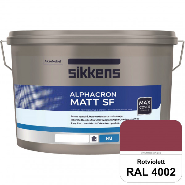 Alphacron Matt SF (RAL 4002 Rotviolett) stumpfmatte & hochwertige Premium-Wandfarbe (innen)