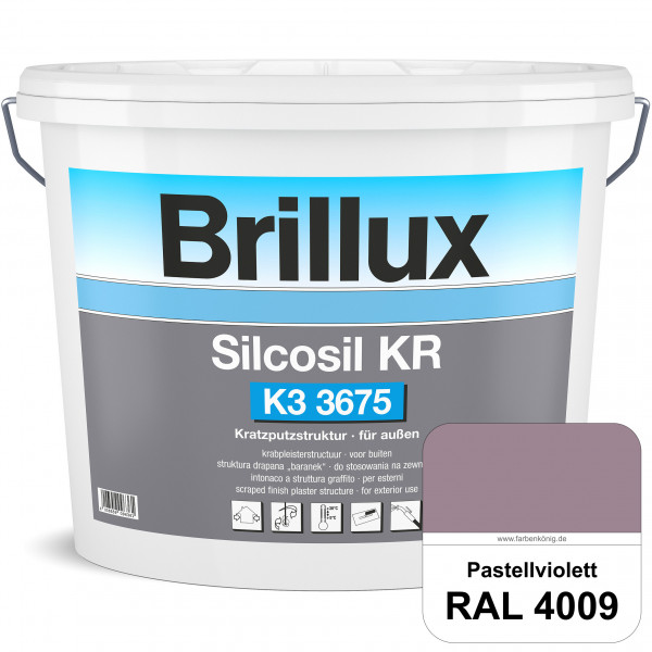 Silcosil KR K3 3675 mit Protect (RAL 4009 Pastellviolett) siliconverstärkter Dekorputz, Kratzputzstr
