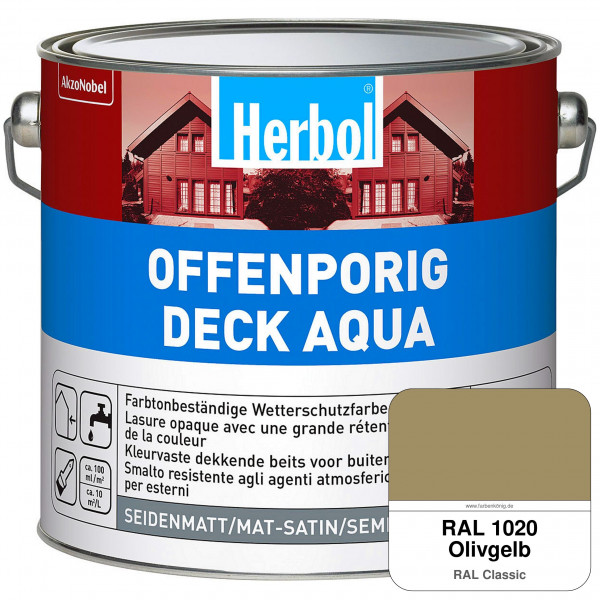 Offenporig-Deck Aqua (RAL 1020 Olivgelb)