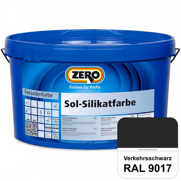 Sol-Silikatfarbe (RAL 9017 Verkehrsschwarz)