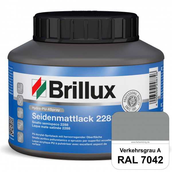 Hydro-PU-XSpray Seidenmattlack 2288 (RAL 7042 Verkehrsgrau A) hochwertiger Lack speziell für das XVL