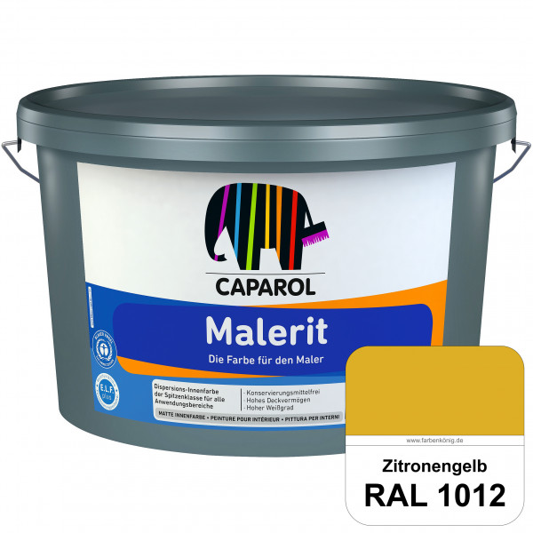 Malerit E.L.F. (RAL 1012 Zitronengelb) matte Innenfarbe für Neu- & Renovierungsanstriche