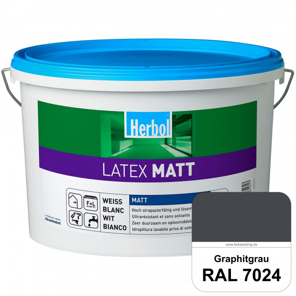 Latex Matt (RAL 7024 Graphitgrau) Matte Latexfarbe mit hoher Strapazierfähigkeit