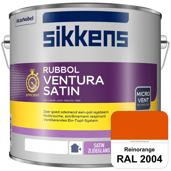 Rubbol Ventura Satin (RAL 2004 Reinorange) Seidenglanzlack (lösemittelhaltig) Fenster & Türen außen