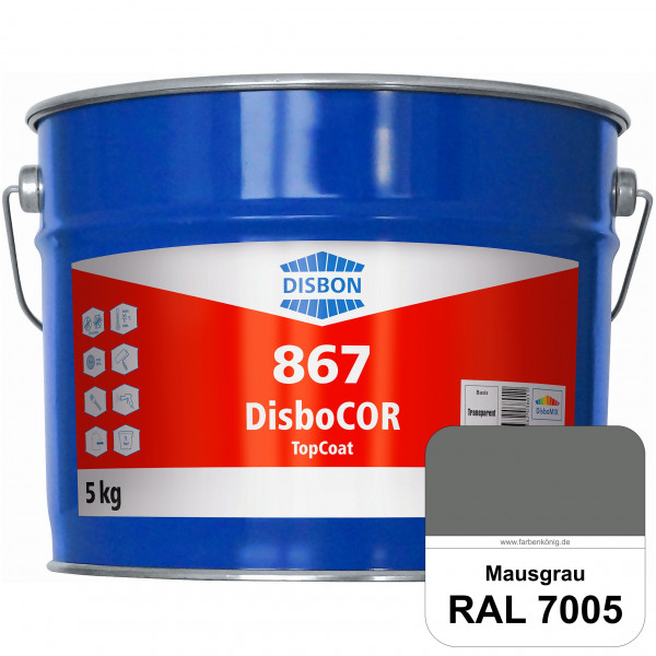 DisboCOR 867 TopCoat (RAL 7005 Mausgrau) Anwendungsfreundliche Korrosionsschutz-Deckbeschichtung mit