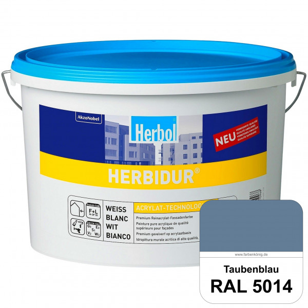 Herbidur (RAL 5014 Taubenblau) Reinacrylat-Fassadenfarbe mit Langzeitwetterschutz