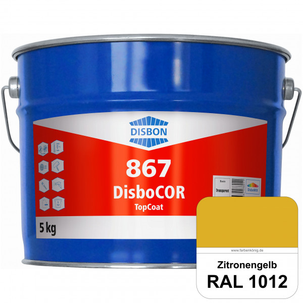 DisboCOR 867 TopCoat (RAL 1012 Zitronengelb) Anwendungsfreundliche Korrosionsschutz-Deckbeschichtung
