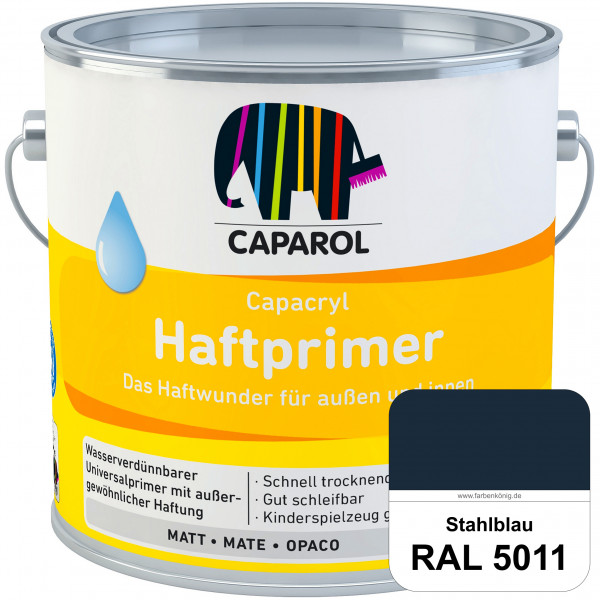 Capacryl Haftprimer (RAL 5011 Stahlblau) Grundierungen Holz, Zink, Hart-PVC, Aluminium, Kupfer (inne