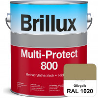 Multi-Protect 800 (RAL 1020 Olivgelb) seidenmatter, hoch wetterbeständiger Methacrylatharzlack, für 