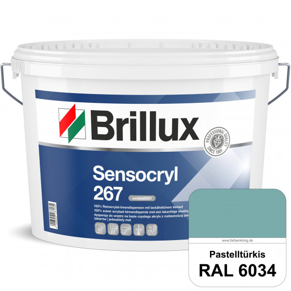 Sensocryl ELF 267 (RAL 6034 Pastelltürkis) seidenmatt hochwertige Reinacrylat-Innendispersion für Ar