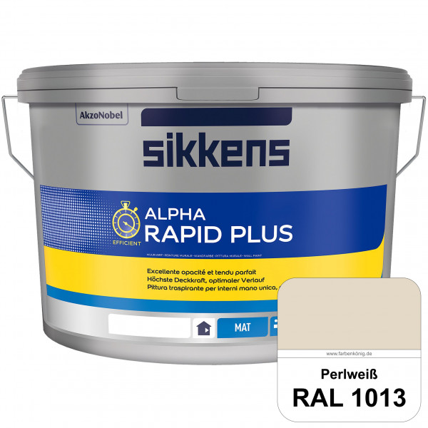 Alpha Rapid Plus (RAL 1013 Perlweiß) Hochwertige & stumpfmatte Wandfarbe für mittlere Belastungen