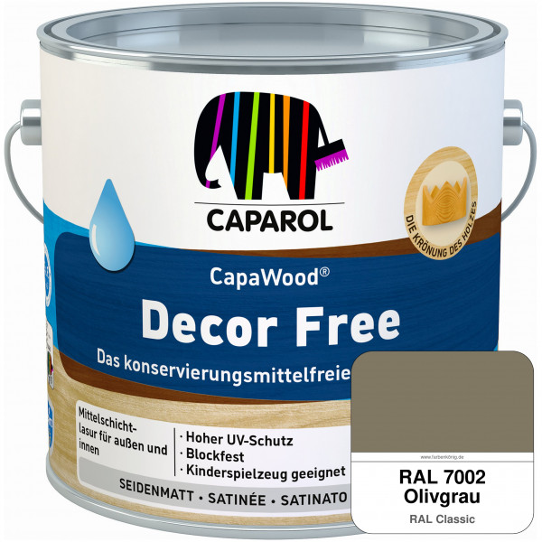 CapaWood® Decor Free (RAL 7002 Olivgrau) - ersetzt Capadur DecorLasur KF