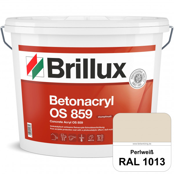 Betonacryl OS 859 (RAL 1013 Perlweiß) Wetterbeständige Schutzbeschichtung für Betonflächen (Außen)