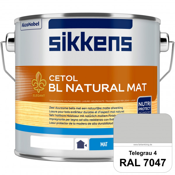 Cetol BL Natural Mat (RAL 7047 Telegrau 4) Matte, wasserverdünnnbare Dünnschichtlasur