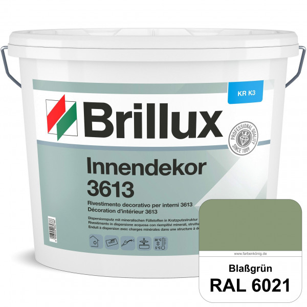 Innendekor ELF KR-K3 3613 (RAL 6021 Blassgrün) Kratzputz nach zur Erzielung dekorativer und strapazi