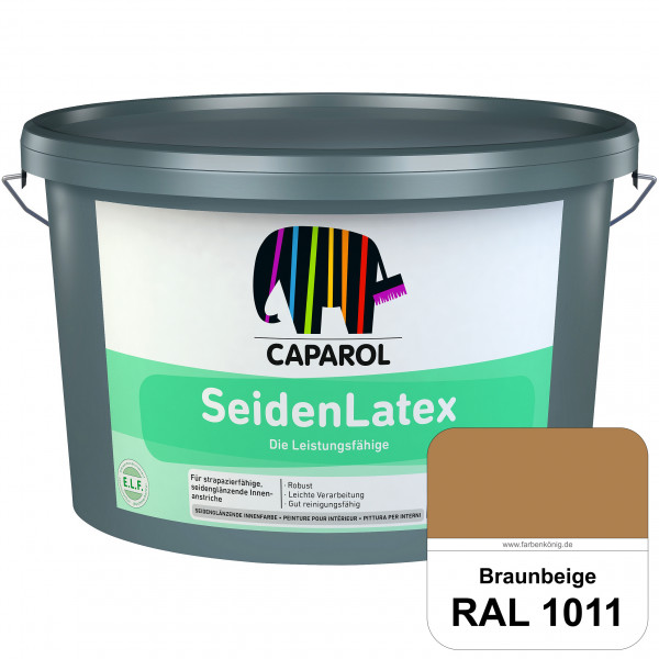 SeidenLatex ELF (RAL 1011 Braunbeige) strapazierfähige, scheuerbeständige und seidenmatte Latexfarbe