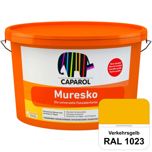 Muresko (RAL 1023 Verkehrsgelb) Silanisierte Reinacrylat-Fassadenfarbe auf SilaCryl®-Basis