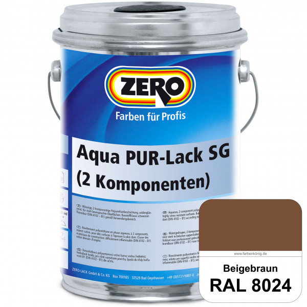 Aqua PUR-Lack SG inkl. Härter (RAL 8024 Beigebraun)