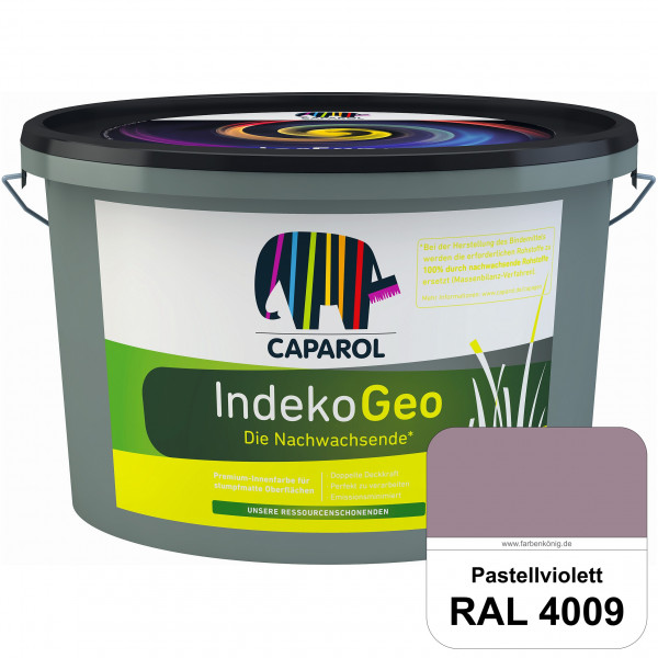 IndekoGeo (RAL 4009 Pastellviolett) Ressourcenschonende Premium Innenfarbe für stumpfmatte Oberfläch