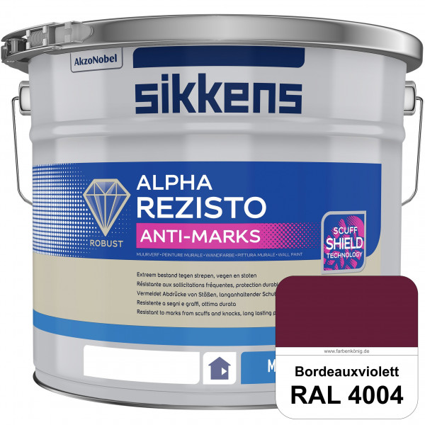 Alpha Rezisto Anti-Marks (RAL 4004 Bordeauxviolett) Extrem widerstandsfähige Innenwandfarbe