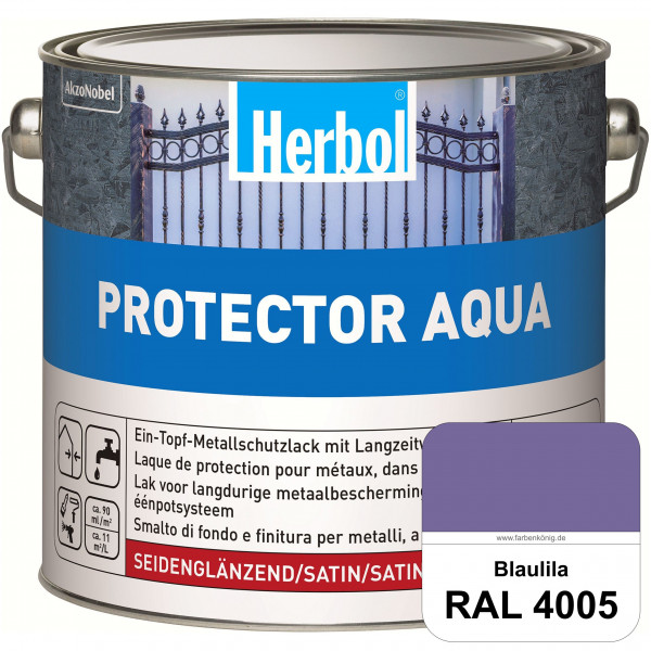Protector Aqua (RAL 4005 Blaulila) Lack für Eisen, Stahl und NE-Metalle (Innen&Außen)