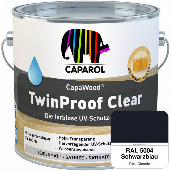 CapaWood® TwinProof Clear (RAL 5004 Schwarzblau) - ersetzt Capadur TwinProof