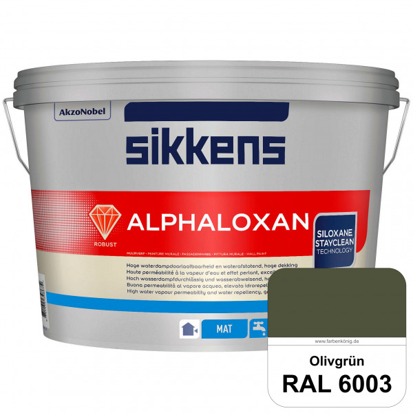 Alphaloxan (RAL 6003 Olivgrün) Professionelle Siliconharz-Fassadenfarbe (außen)