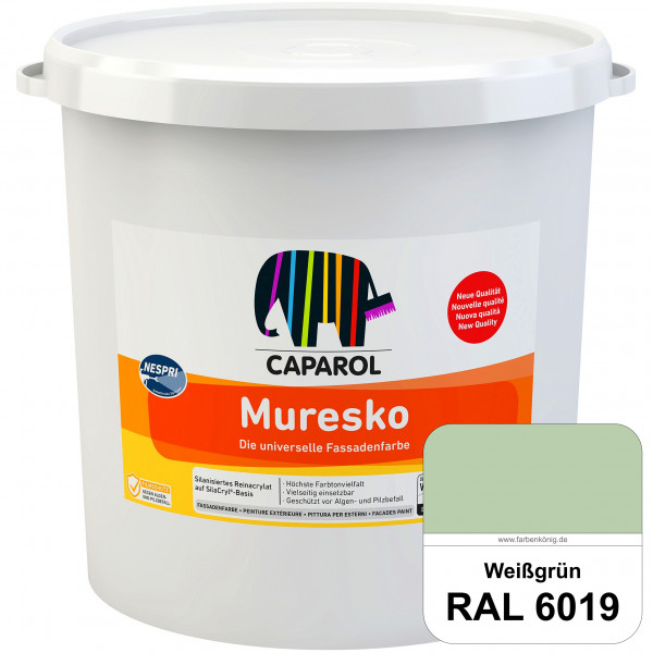 Muresko Nespri (R 30) (RAL 6019 Weißgrün) Silanisierte Reinacrylat-Fassadenfarbe auf SilaCryl®-Basis