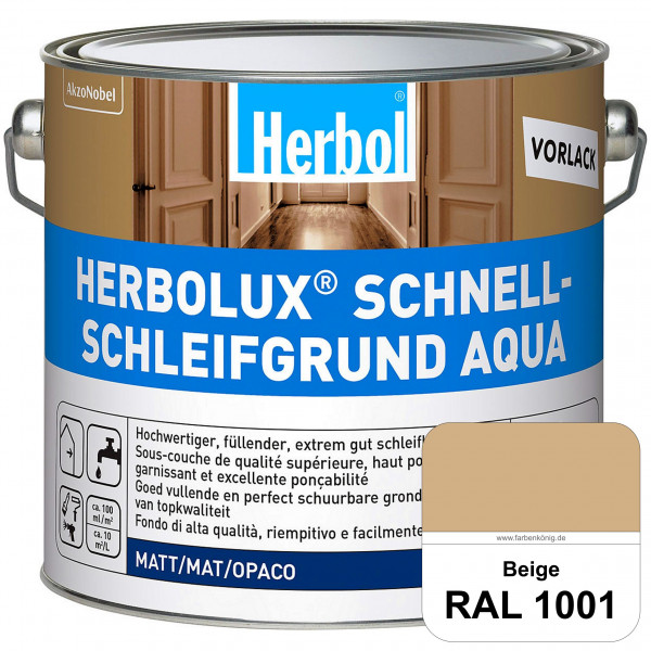Schnellschleifgrund Aqua (RAL 1001 Beige) wasserverdünnbarer Vorlack mit hervorragender Schleifbarke